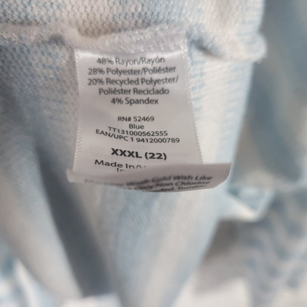 Time Tru Womens Sweater XXXL 22 Plus Long Sleeve Blue Stripe STR120XE - Picture 9 of 10